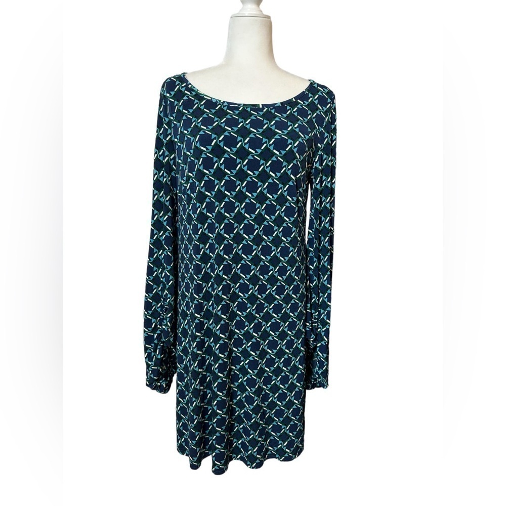 Laundry‎ By Shelli Segal Geometric Sheath Dress with Balloons Sleeves Size 8